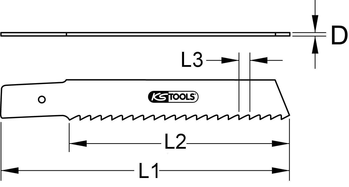 KS Tools Säbelsägeblatt Rems, HSS-Bi-Metall, 200mm, 1,8mm, 5er Pack