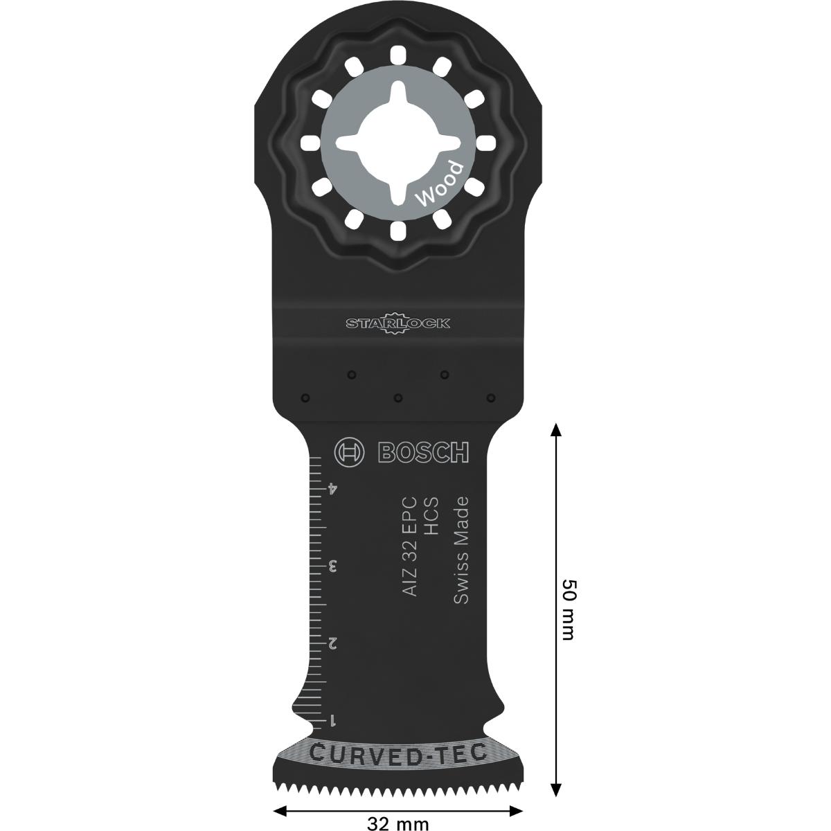 Bosch AIZ 32 EPC Holz Tauchsägeblatt, Starlock, 32 x 50 mm, 5-Stück