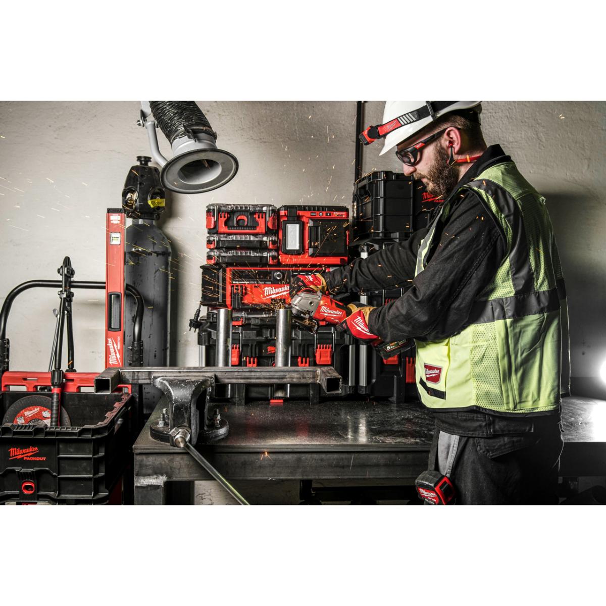 Milwaukee ONEKEY Akku-Winkelschleifer m. Bremse M18 ONEFSAG125XB-0X