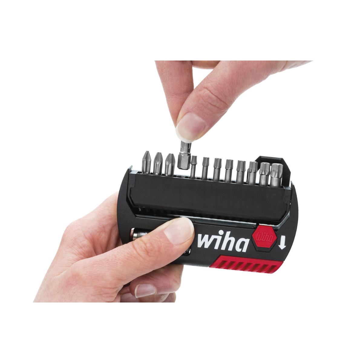 Wiha Bit Set FlipSelector Standard 25 mm TORX Tamper Resistant 13-teiliges Set 1/4 zoll C6,3