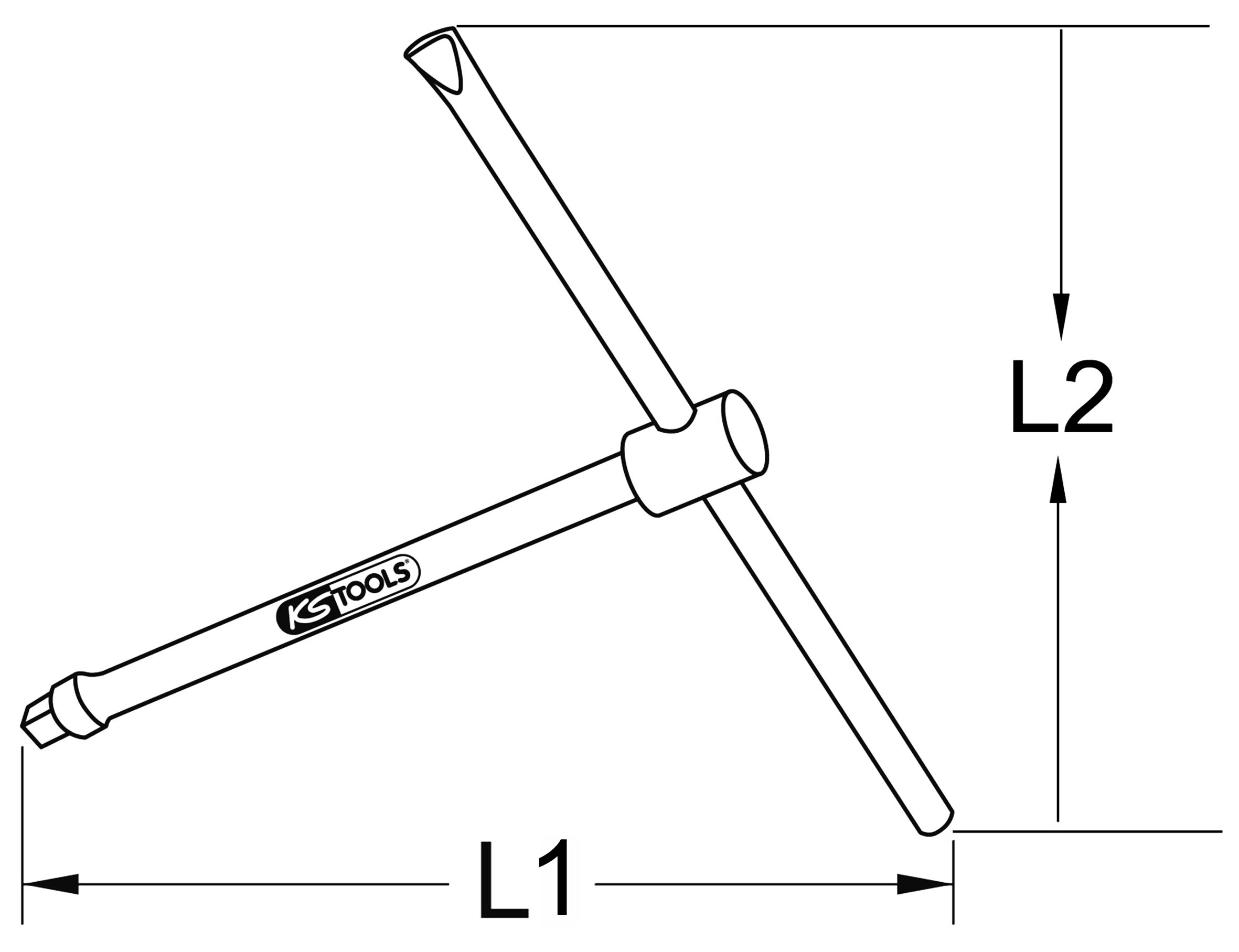 KS Tools BRONZEplus T-Griff 1/2" 245 mm