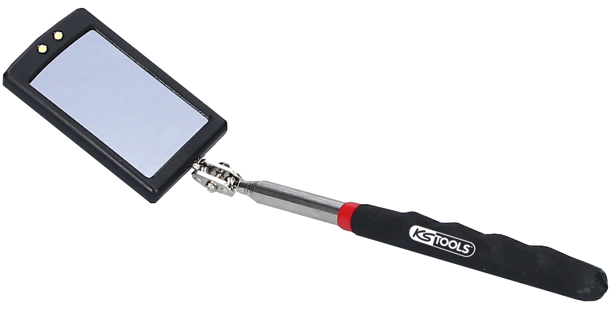KS Tools Flexibler Inspektions-Spiegel mit Beleuchtung