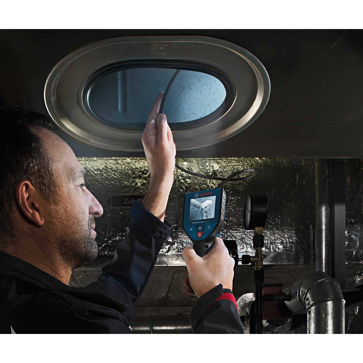 Bosch Akku-Inspektionskamera GIC 120, mit 4 x 1,5-V-(AA)-Batterien