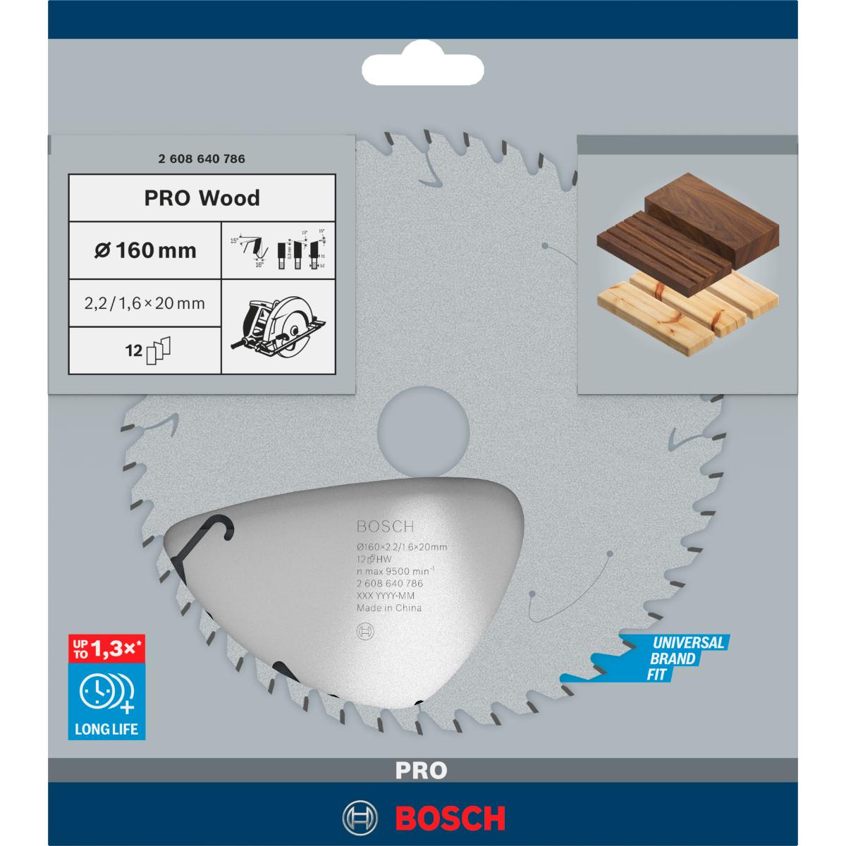 Bosch PRO Kreissägeblatt Speedline Wood, 160mm