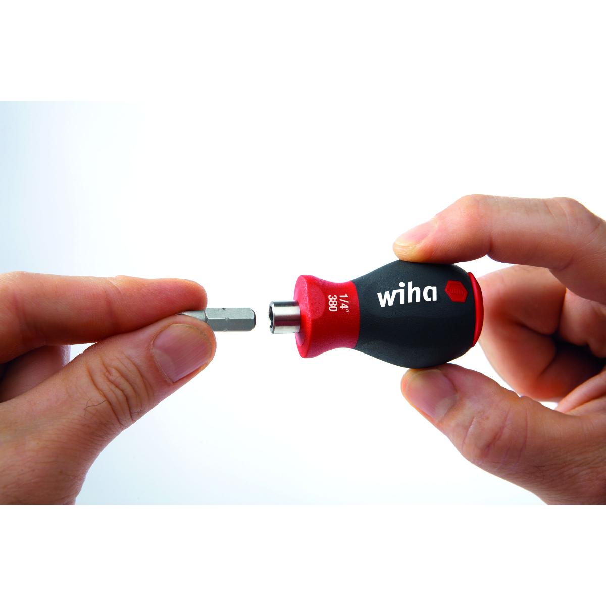 Wiha Schraubendreher mit Bit Magazin magnetisch TORX mit 6 Bits, Stubby, 1/4 zoll
