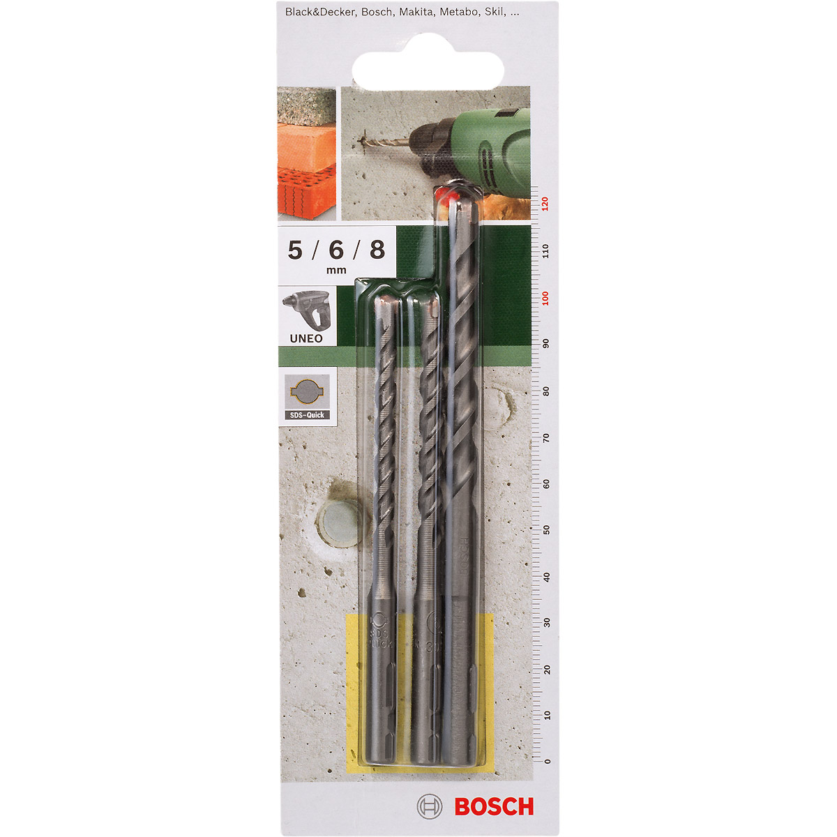 Bosch Betonbohrer-Set, 3-teilig, SDS quick, 5 - 8 mm