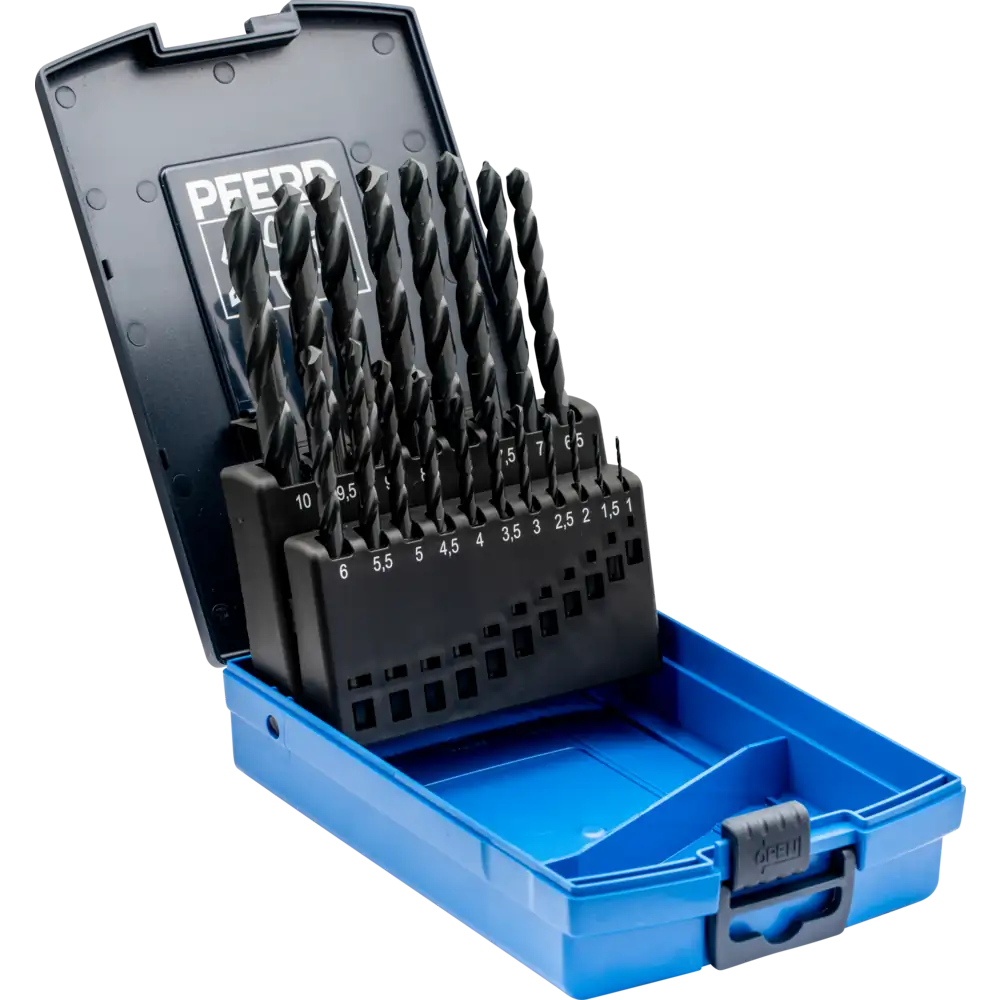 PFERD TOOLS Spiralbohrer-Set 19-tlg. STEEL HSSG N DIN 338