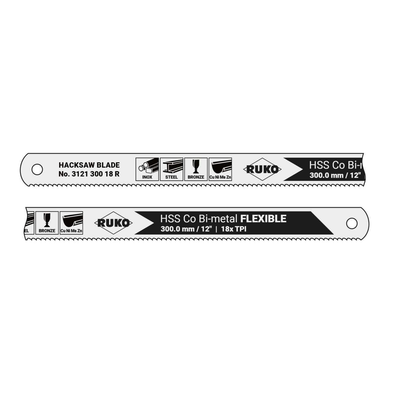 RUKO Handsägeblatt HSS-Co Bihart cobalt