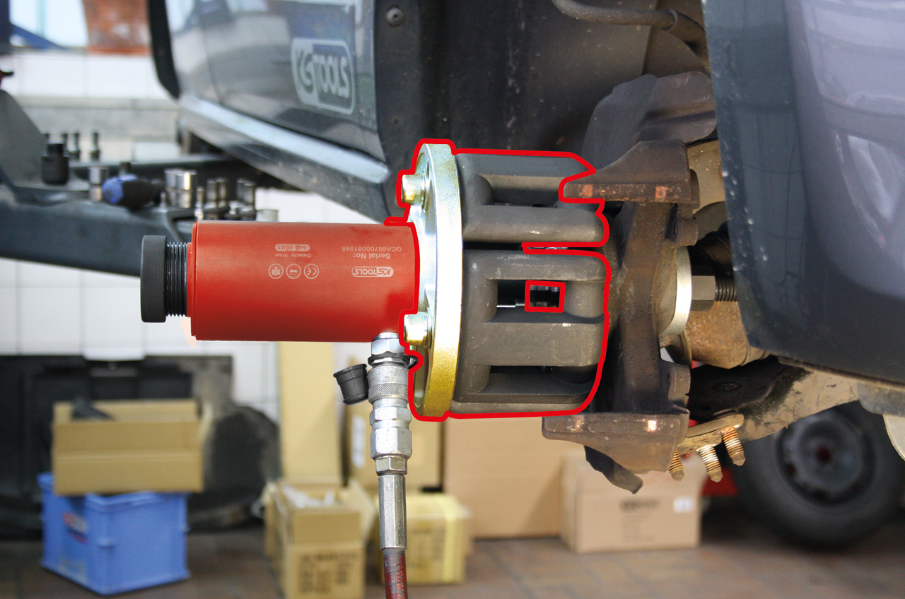 KS Tools Universal Werkzeug-Satz zur Kompakt-Radlagermontage, 9-tlg