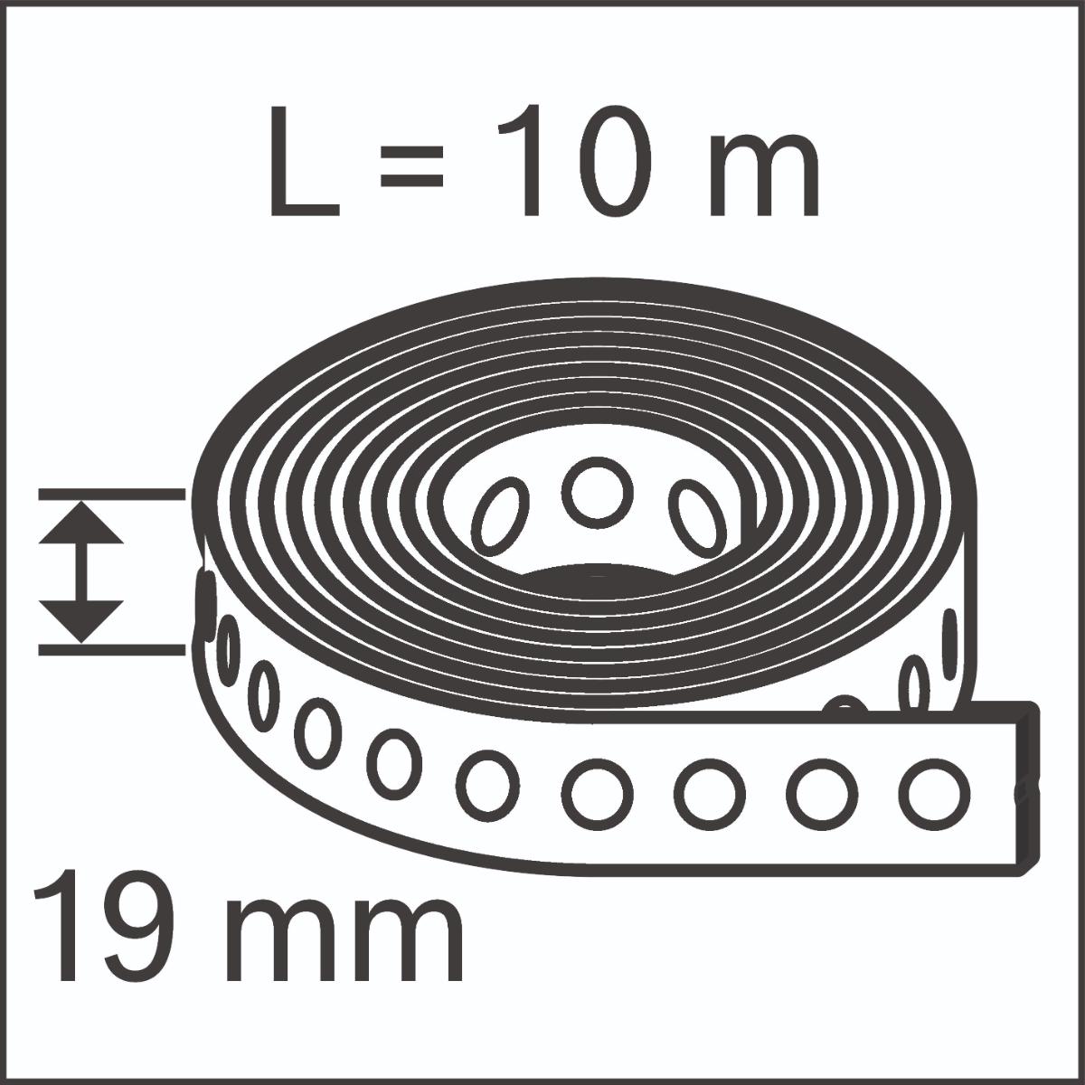 Bosch PRO FMS-19 Lochband, 10 m x 19 mm, 10-Stück