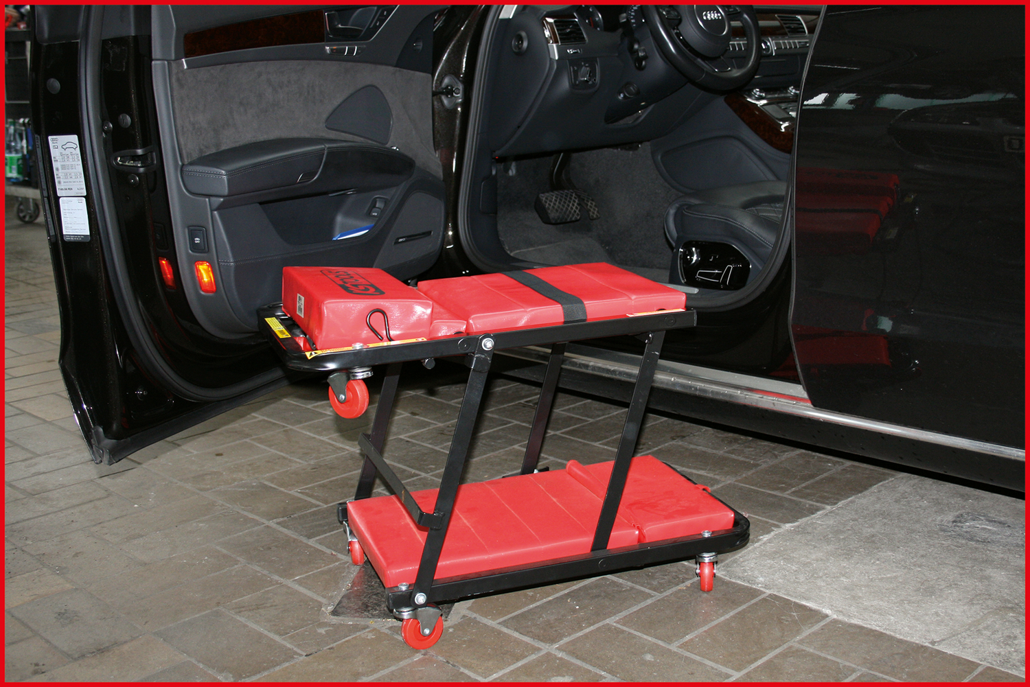 KS Tools Fahrbare Liege und Klappsitz, 1200x420mm