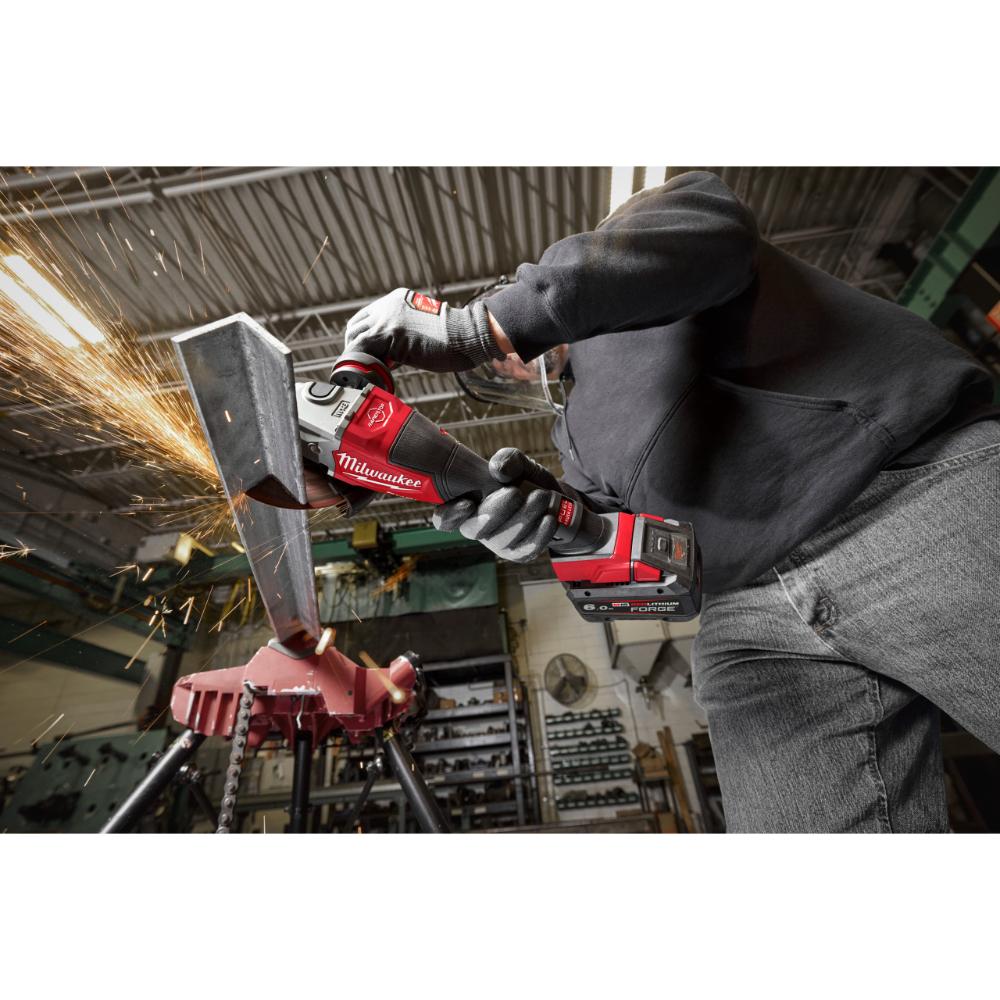 Milwaukee M18 FUEL Akku-Hochleistungswinkelschleifer 150 mm mit Bremse & Paddelschalter - M18FHSAG15