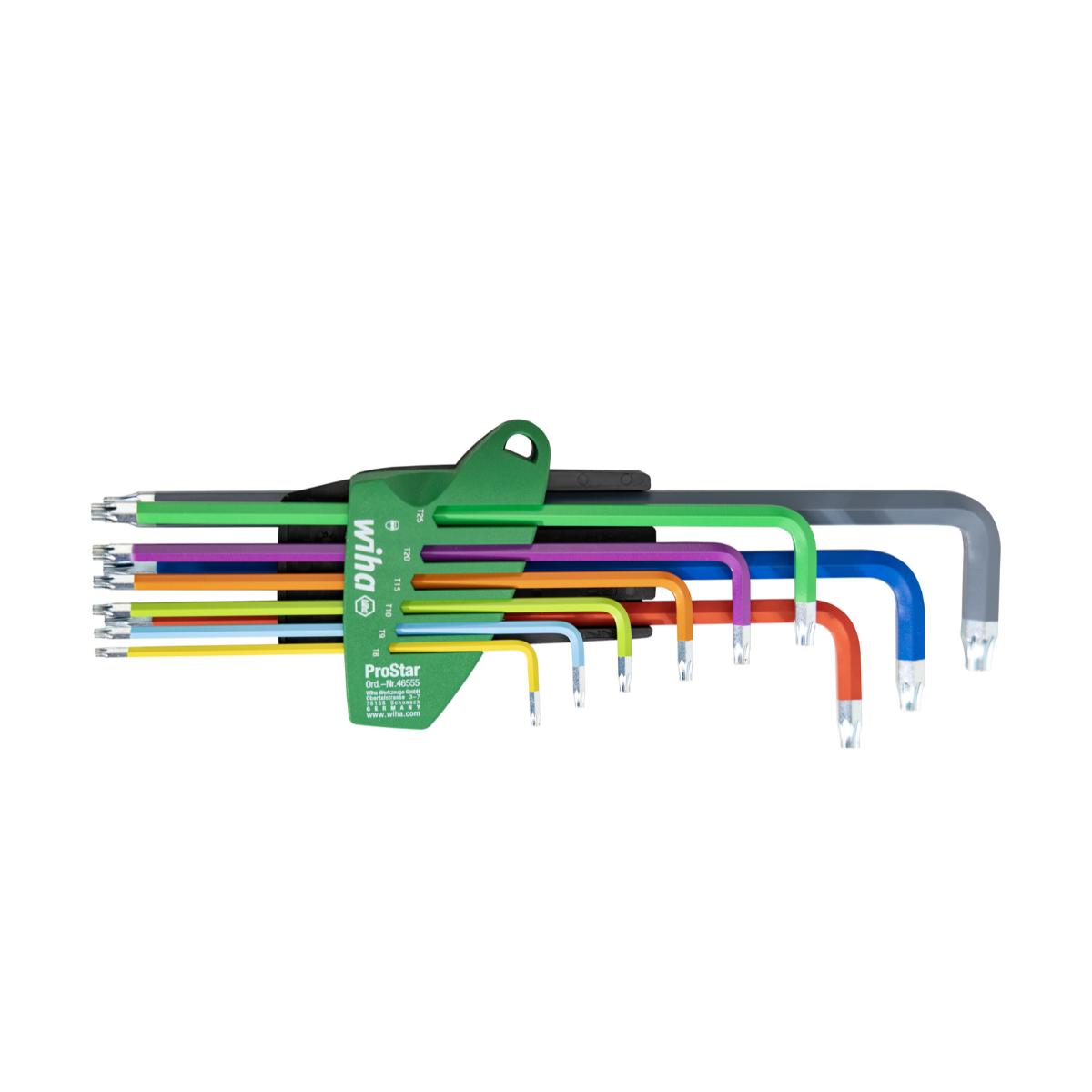 Wiha Stiftschlüssel Set im ProStar Halter TORX 9-teiliges Set farbig leuchtend