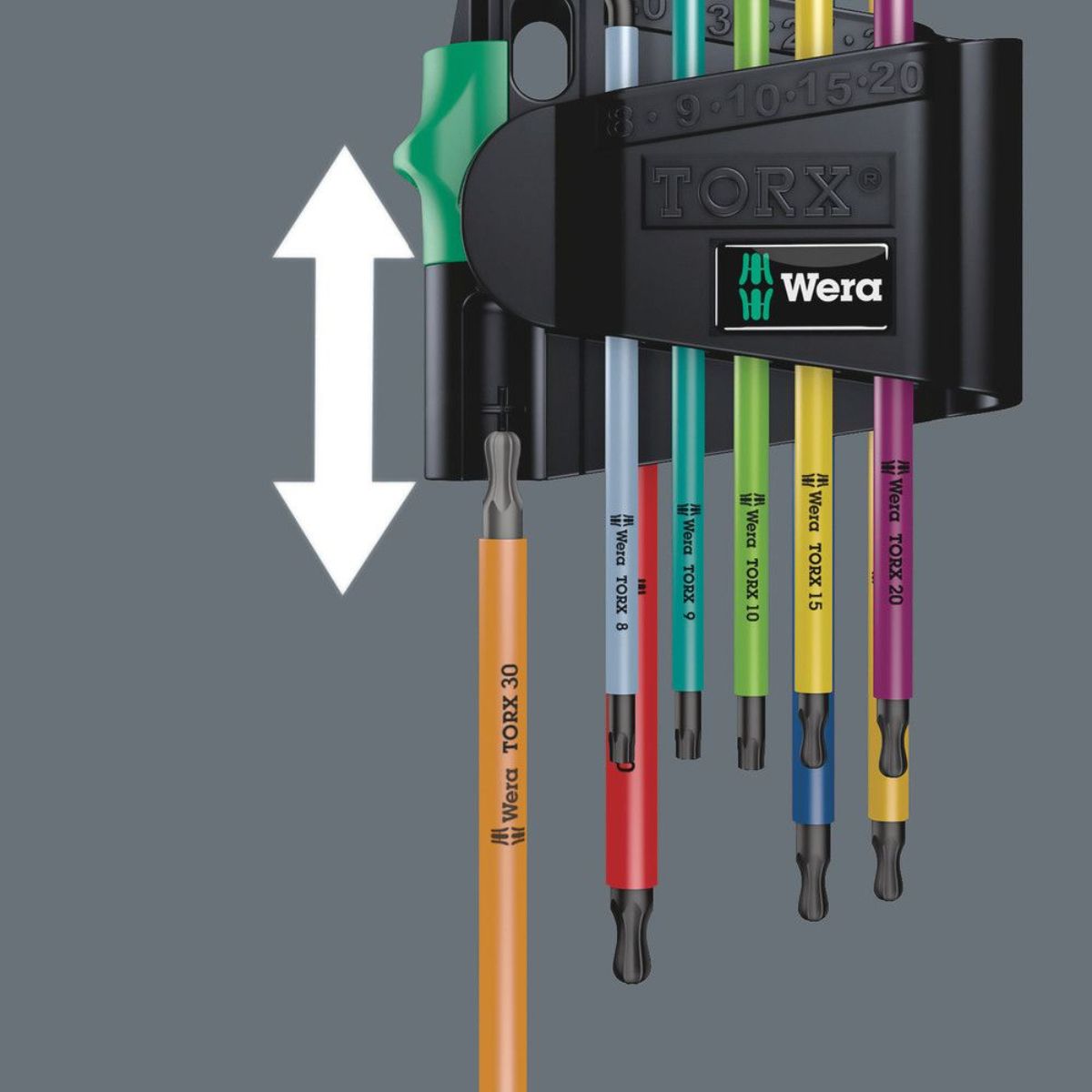 Wera 967/9 TX BO Multicolour 1 Winkelschlüsselsatz, BlackLaser, 9-teilig
