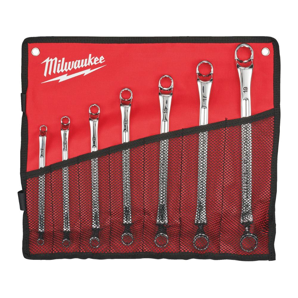 Milwaukee Doppel-Ringschlüssel, gekröpft 7-teiliges Set