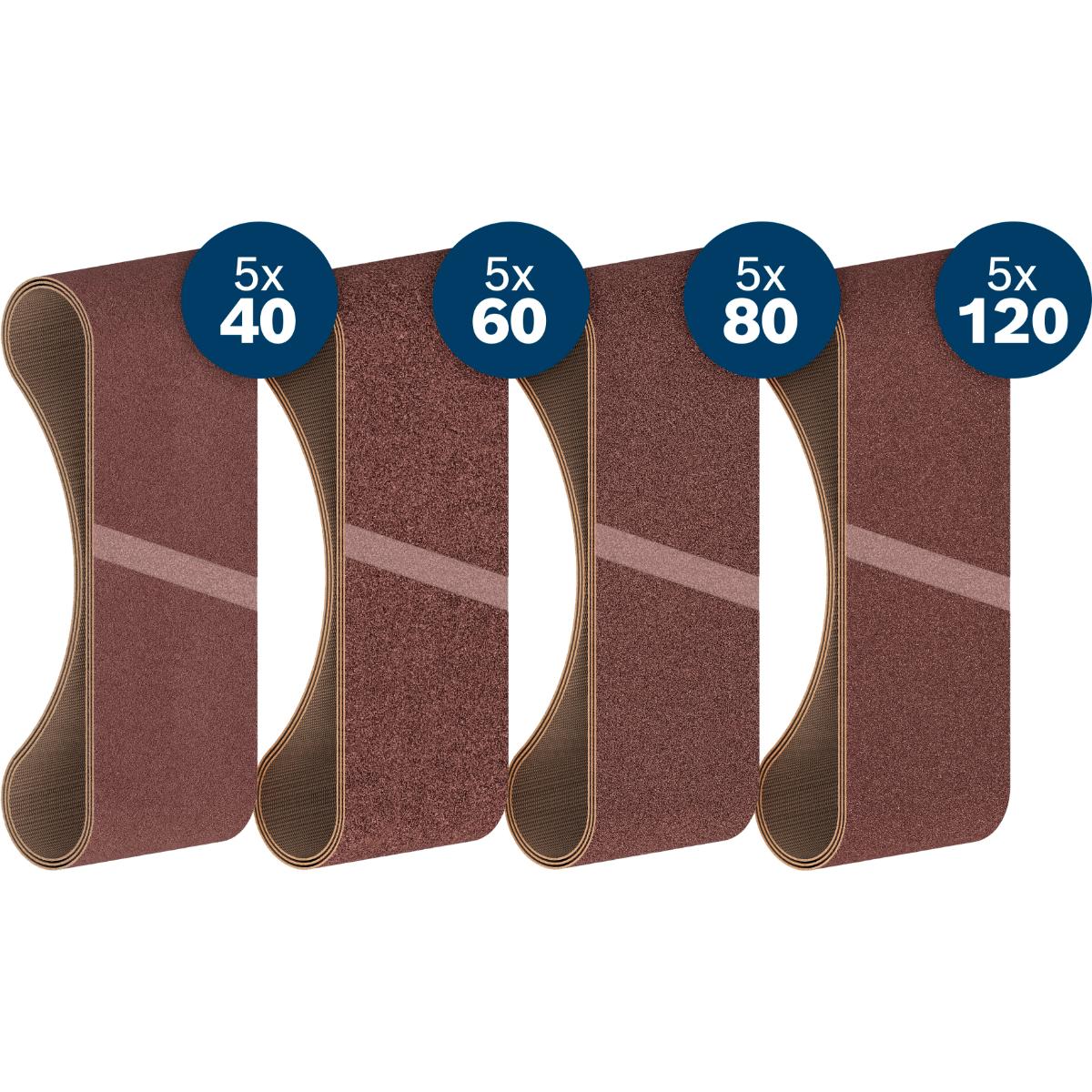 Bosch PRO X440 Schleifband 100x610mm, 20-teiliges Set