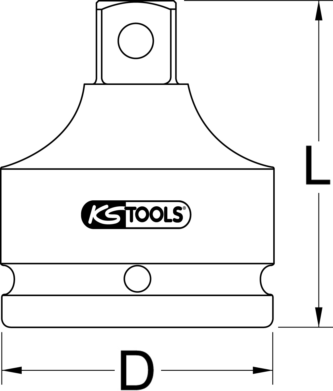 KS Tools 1/2" Kraft-Reduzieradapter