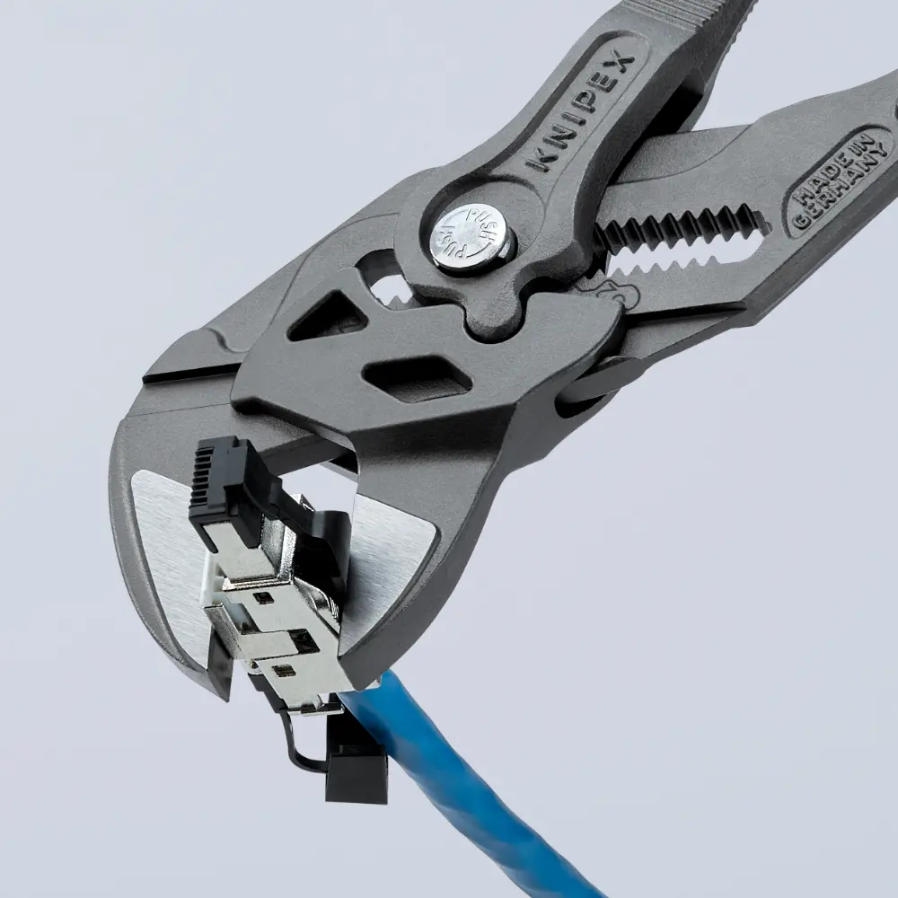 KNIPEX Zangenschlüssel Zange und Schraubenschlüssel in einem Werkzeug grau atramentiert 250 mm