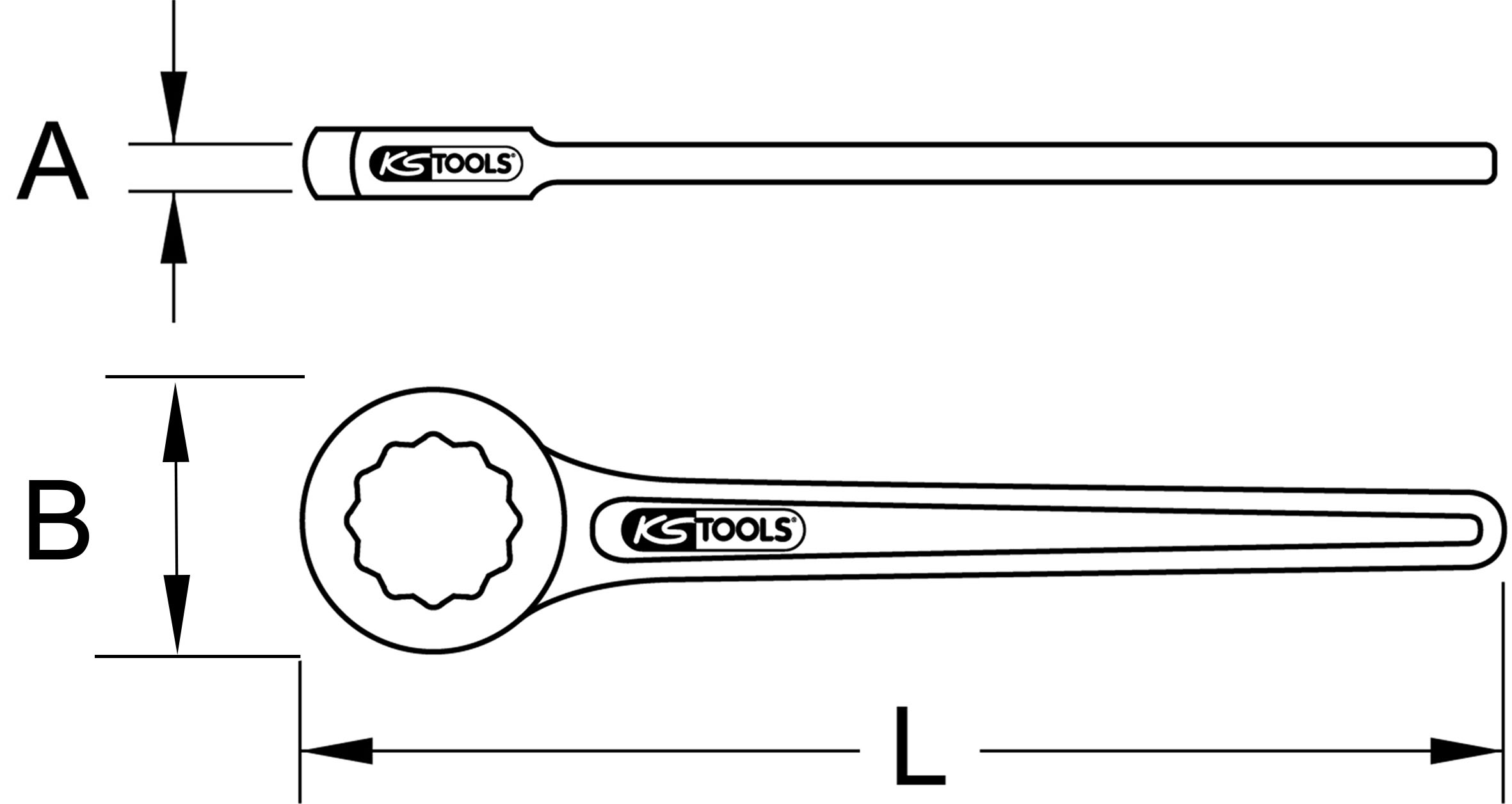 KS Tools BRONZEplus Einringschlüssel gerade