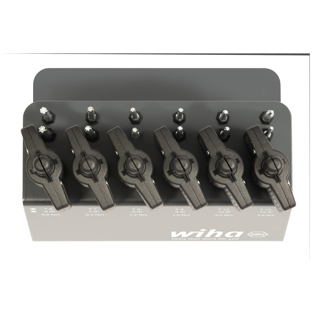 Wiha Drehmoment-Schraubendreher mit Schlüsselgriff Set easyTorque Key Torx , TorxPlus 19-teiliges Set fest voreingestellte Drehmomentbegrenzung im Werkbankständer