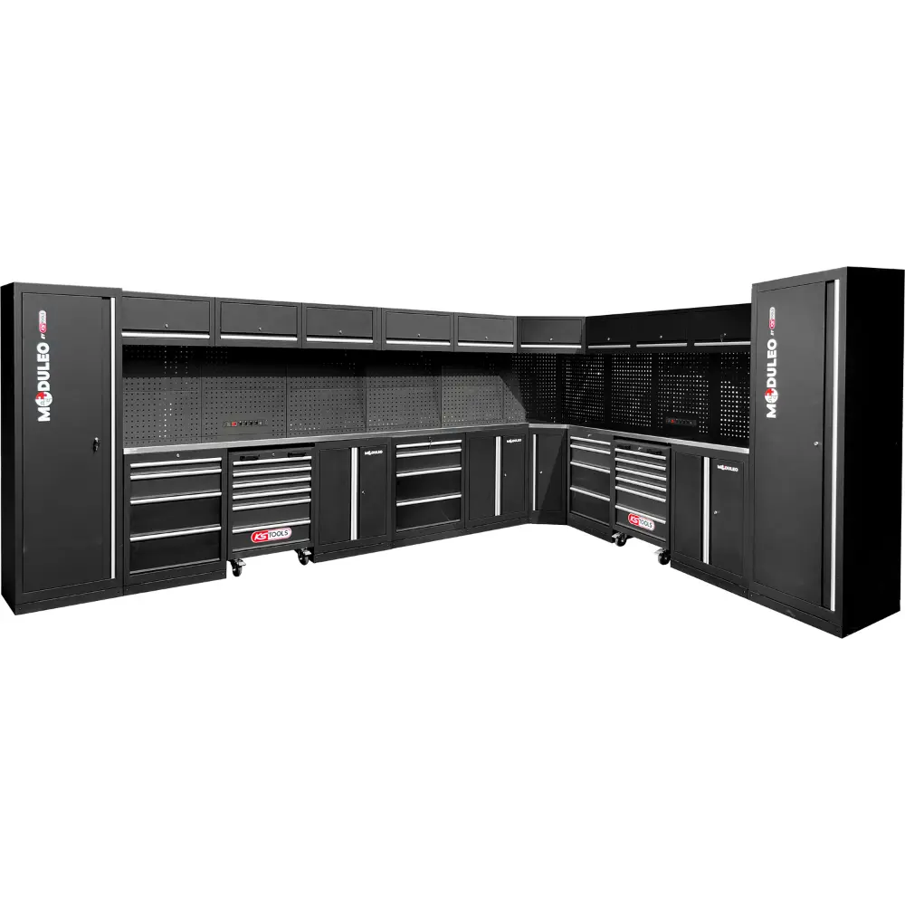 KS TOOLS Werkstatt-Schranksystem, L-Form, 4760 x 3400 mm