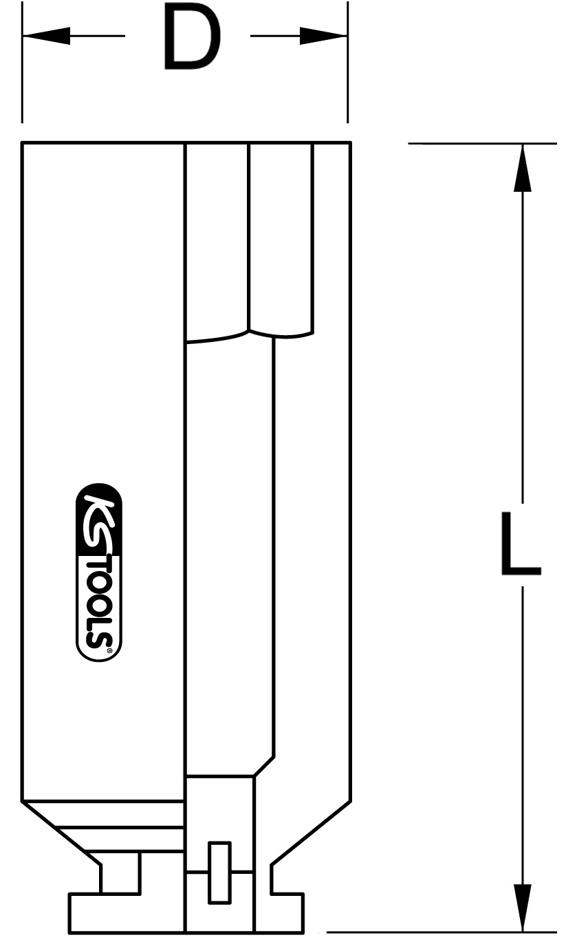 KS Tools 1/2" Zylinderkopf-Schlüssel, 10mm