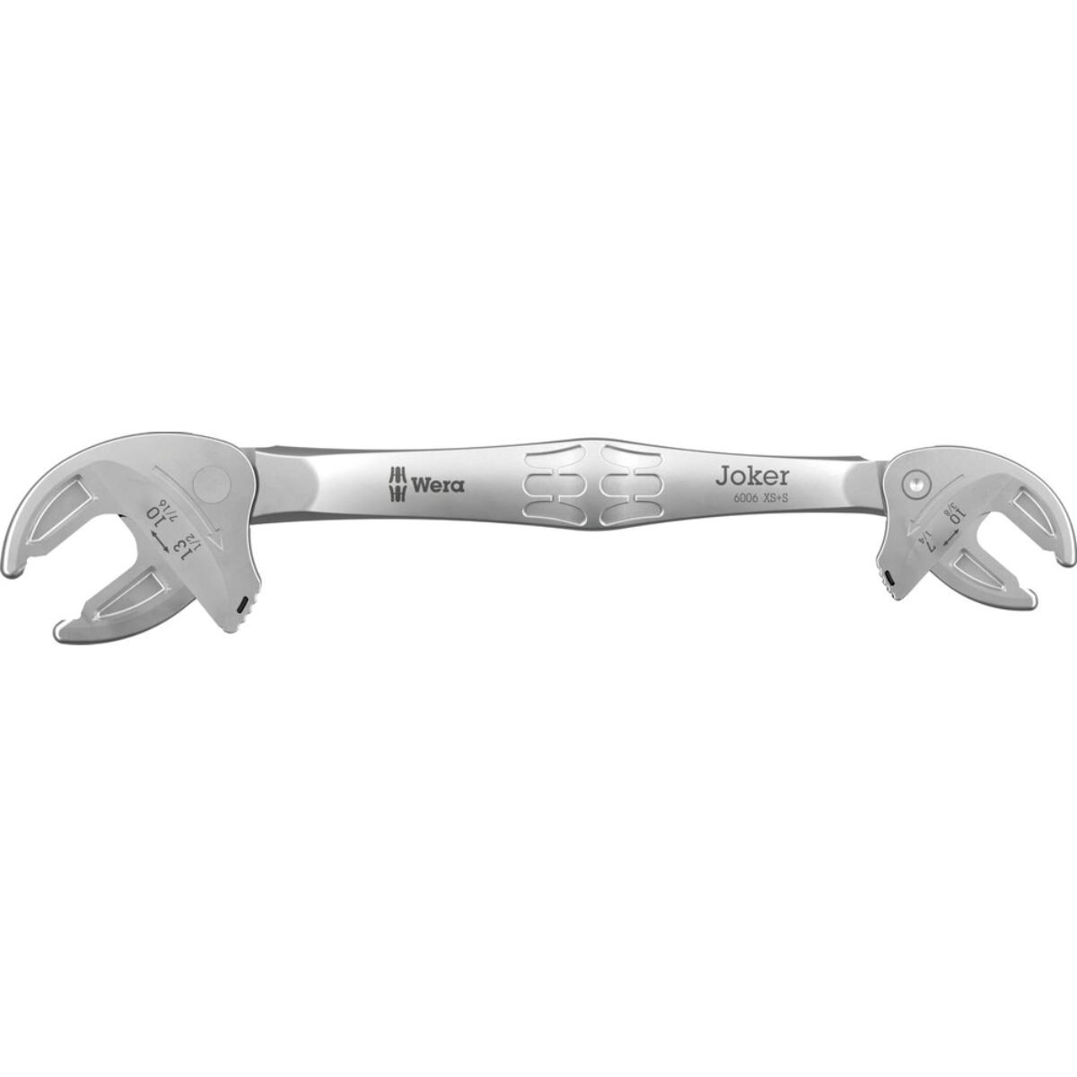 Wera 6006 Joker XS/S Selbstjustierender Doppelmaulschlüssel, 7-10 x 1/4-3/8 zoll x 10-13 x 7/16-1/2 zoll x 161 mm