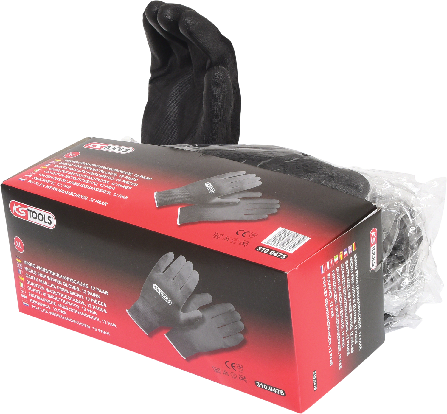 KS Tools Mikro-Feinstrickhandschuhe-schwarz