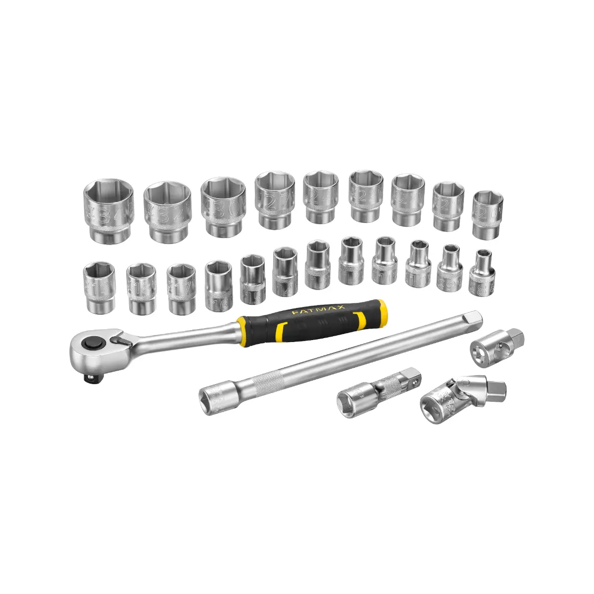 STANLEY FATMAX STAK 1/2 Zoll Steckschlüssel Set 26-teilig im großen STAK Koffer