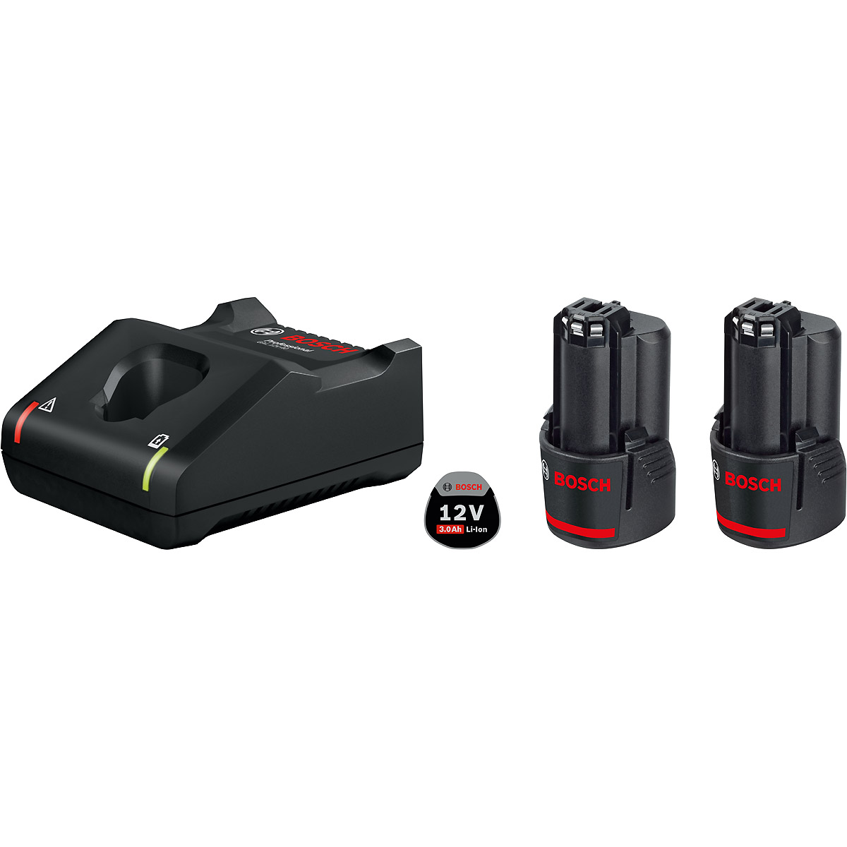 Bosch Akku Starter-Set: 2 x GBA 12 Volt, 3.0 Ah und GAL 12V-40