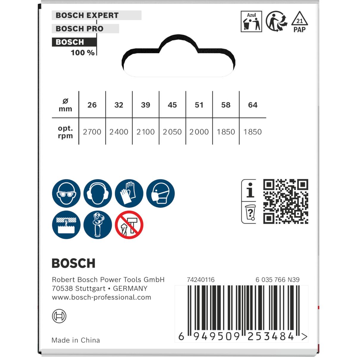 Bosch Wood and Drywall Lochsägen mit Aufsteckhalter, 26/32/39/45/51/58/64 x 18,5mm, 7-teiliges Set