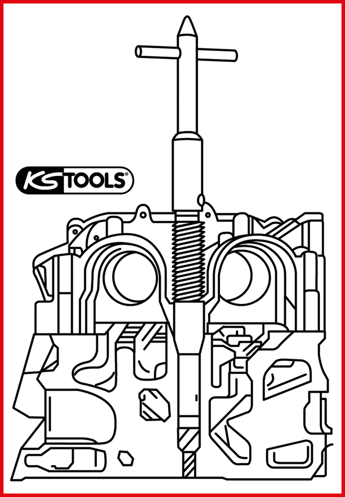 KS Tools Injektoren-Sitz-Reinigungswerkzeug, Peugeot, Citroën, Fiat, Lancia