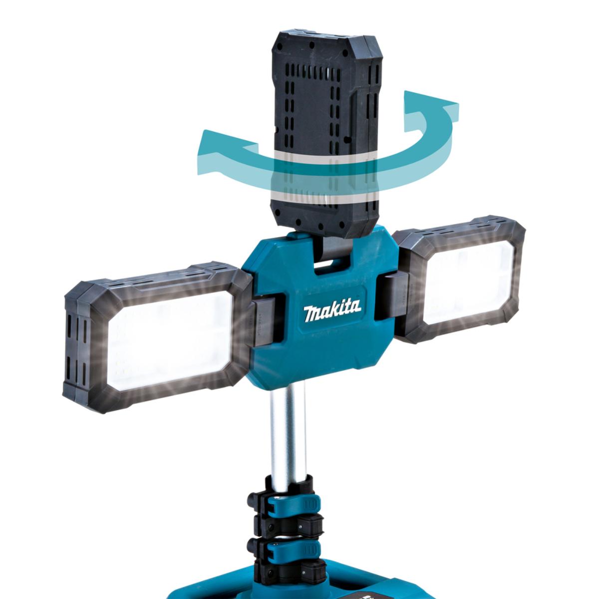 Makita Akku-LED-Baustrahler XGT 40V max. LXT 18V 1.100-15.000 lm 400-5.000 lx IP56
