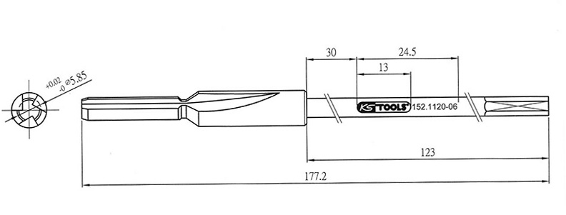 KS Tools MASTER 3 in 1 Glühkerzen-Reibahlen-Satz, 9-tlg