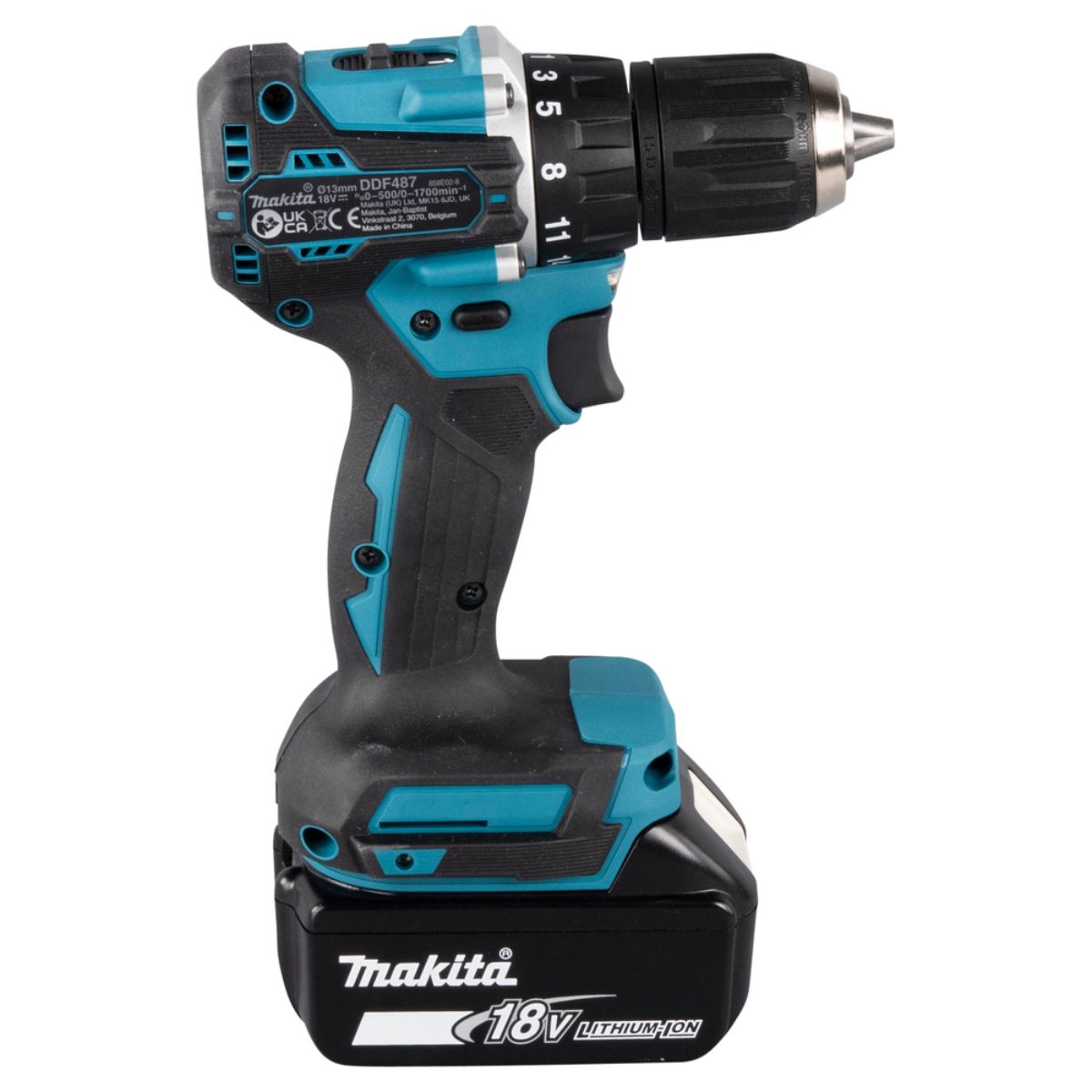 Makita Akku-Bohrschrauber 18V / 3,0 Ah, 3 Akkus + Ladegerät inkl. schwarzem Koffer - DDF487RFE3