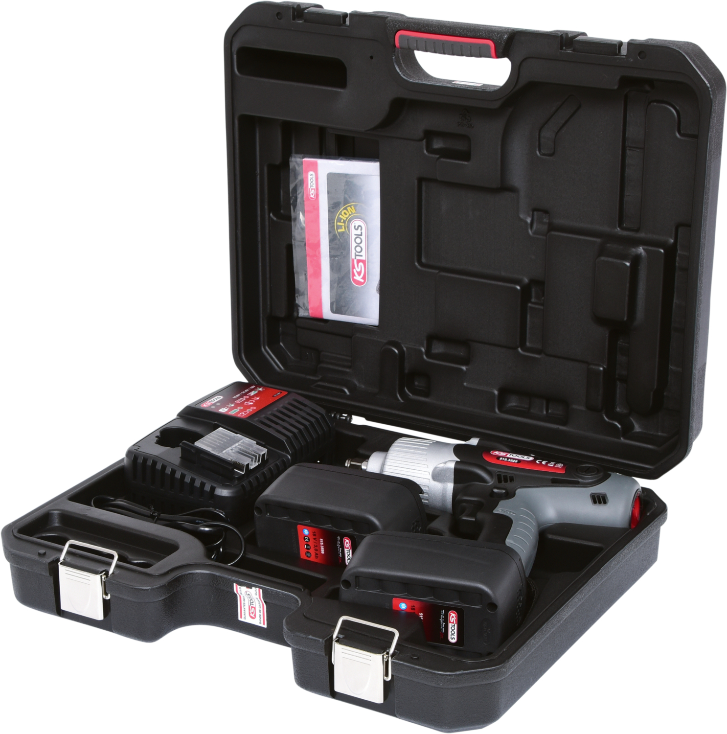 KS Tools 1/2" Akku-Schlag-Schrauber Drehmomentvorwahl,1.800 U-min,mit 1 Akku+1 Ladegerät