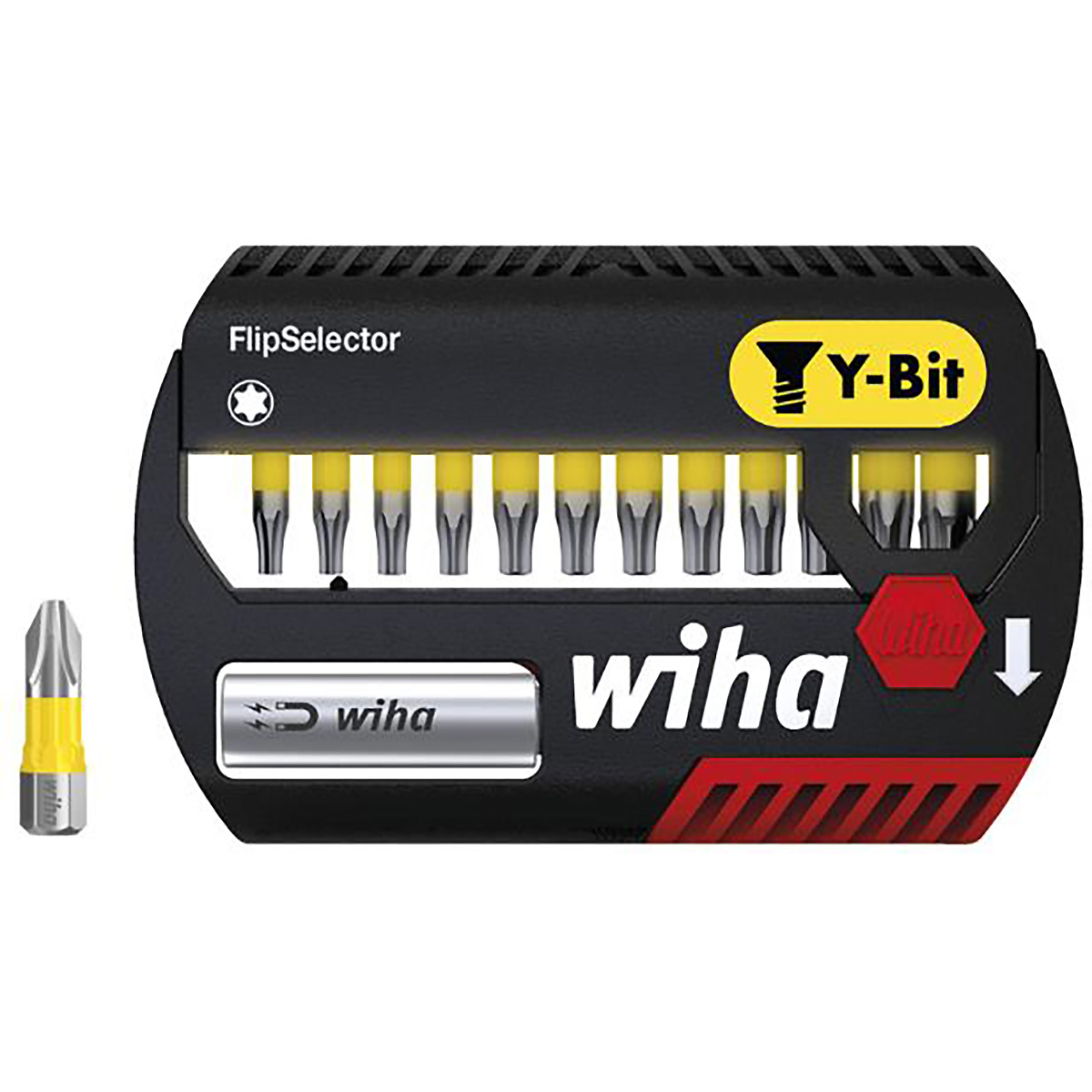 Wiha Bit Set FlipSelector Y-Bit 25 mm TORX 13-teiliges Set 1/4 zoll C6,3