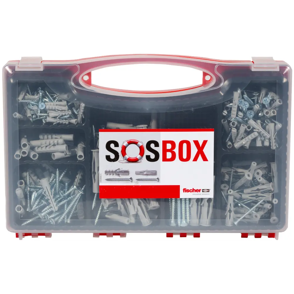 Fischer Dübelsortiment SOSBOX Dübel S/FU+Schrauben (360)