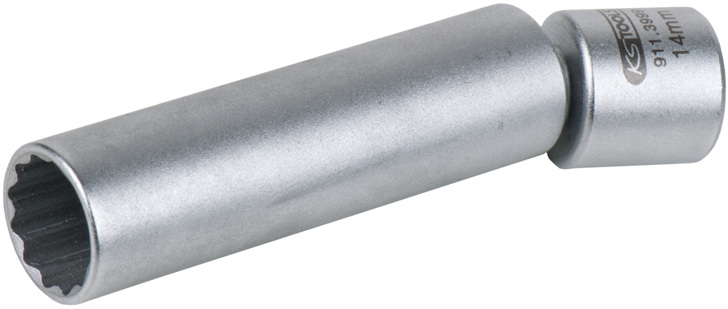 KS Tools 3/8" Spezial-Zündkerzen-Stecknuss für BMW mit Gelenk, 14mm