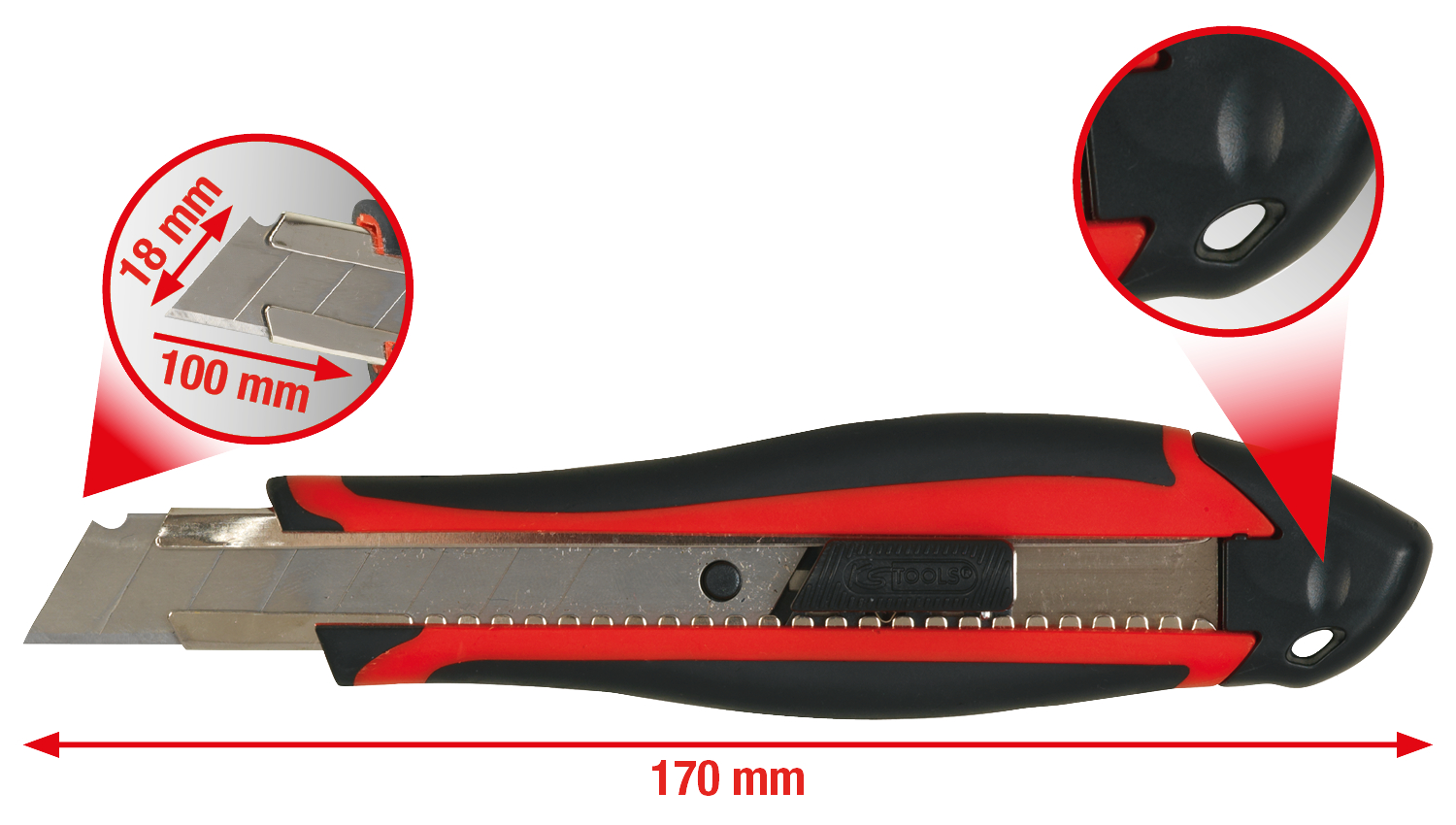 KS Tools Universal-Abbrechklingen-Messer 18 mm