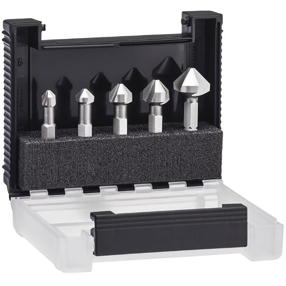 Wiha Kegelsenker-Bit Set 5-teiliges Set 1/4 zoll in Box