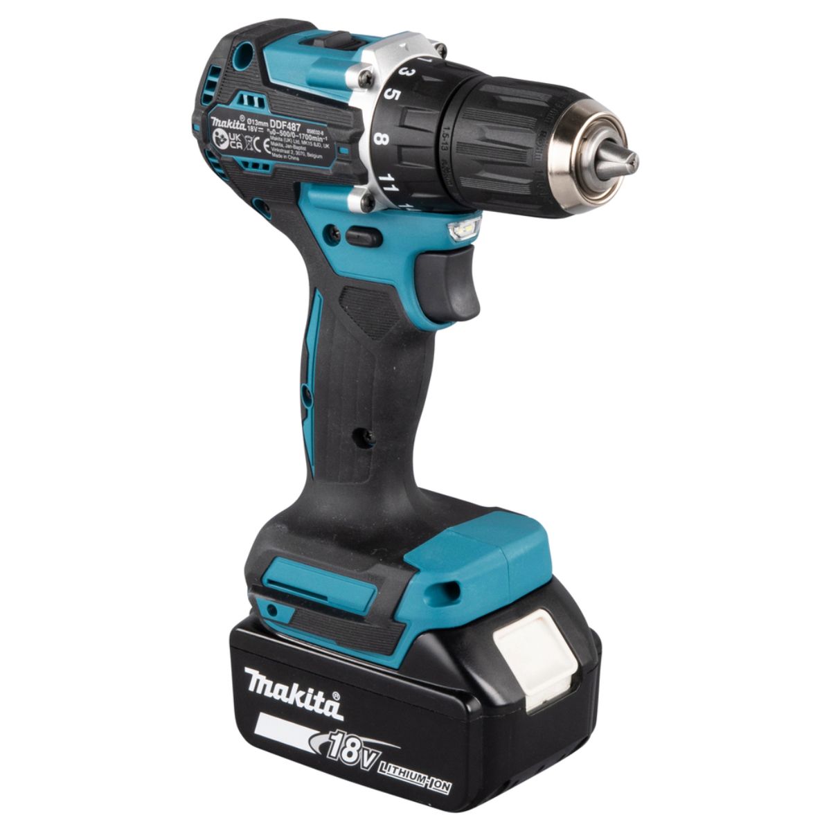 Makita Akku-Bohrschrauber 18V / 3,0 Ah, 3 Akkus + Ladegerät inkl. schwarzem Koffer - DDF487RFE3