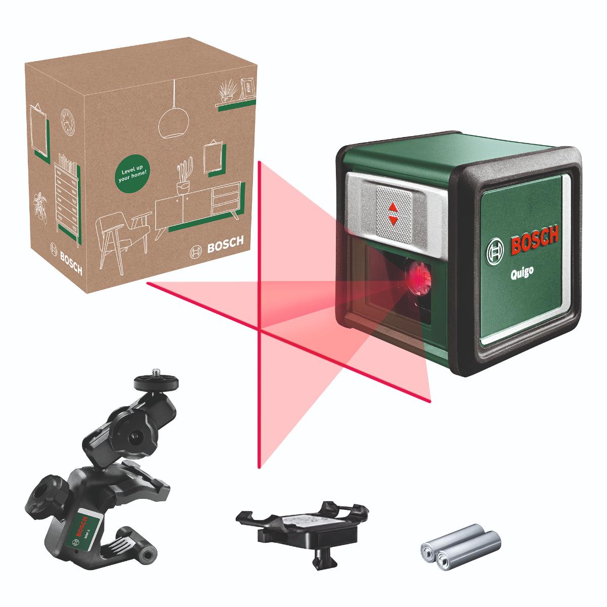 Bosch Kreuzlinien-Laser Quigo ECO- Lieferkarton