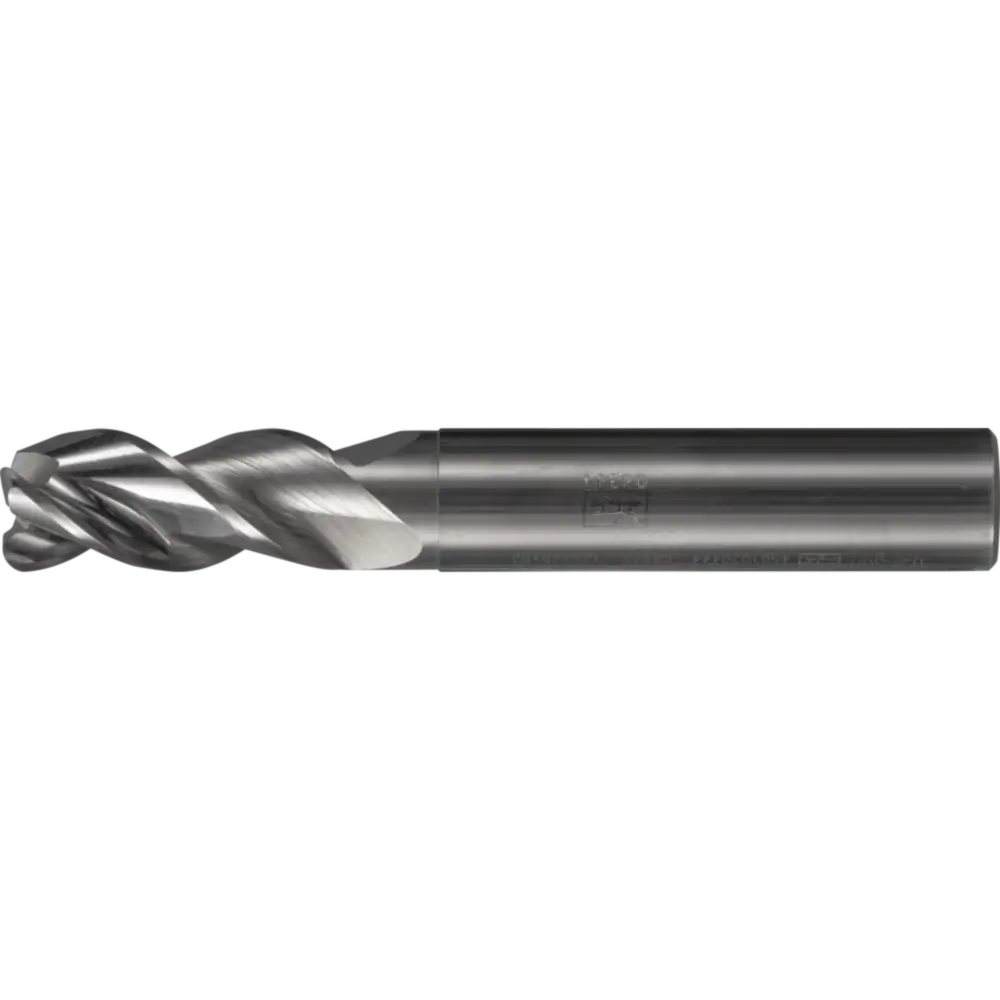 PFERD TOOLS VHM-Fräser Ø10mm, 3 Schneiden, 2xDC, Radius 1,5mm, unbeschichtet, Schaft HA
