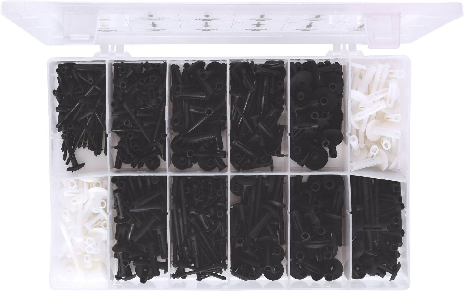 KS Tools Befestigungs-Clip-Satz - Kunststoffnieten, 235-tlg