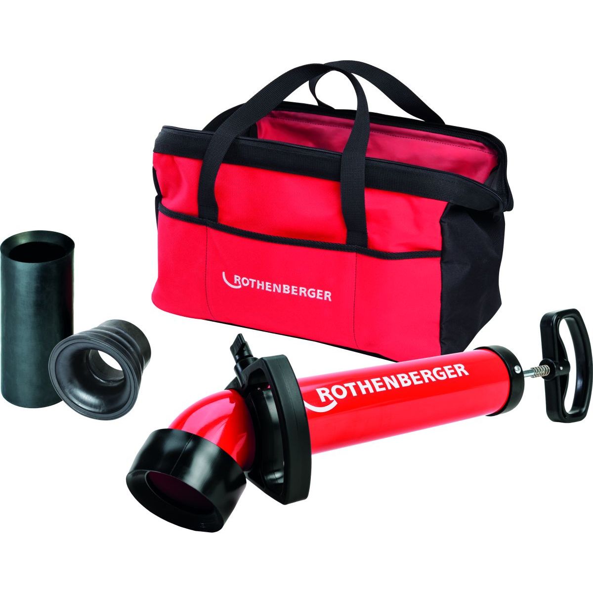 ROTHENBERGER ROPUMP SUPER PLUS - Set mit Adapter breit in Werkzeugtasche