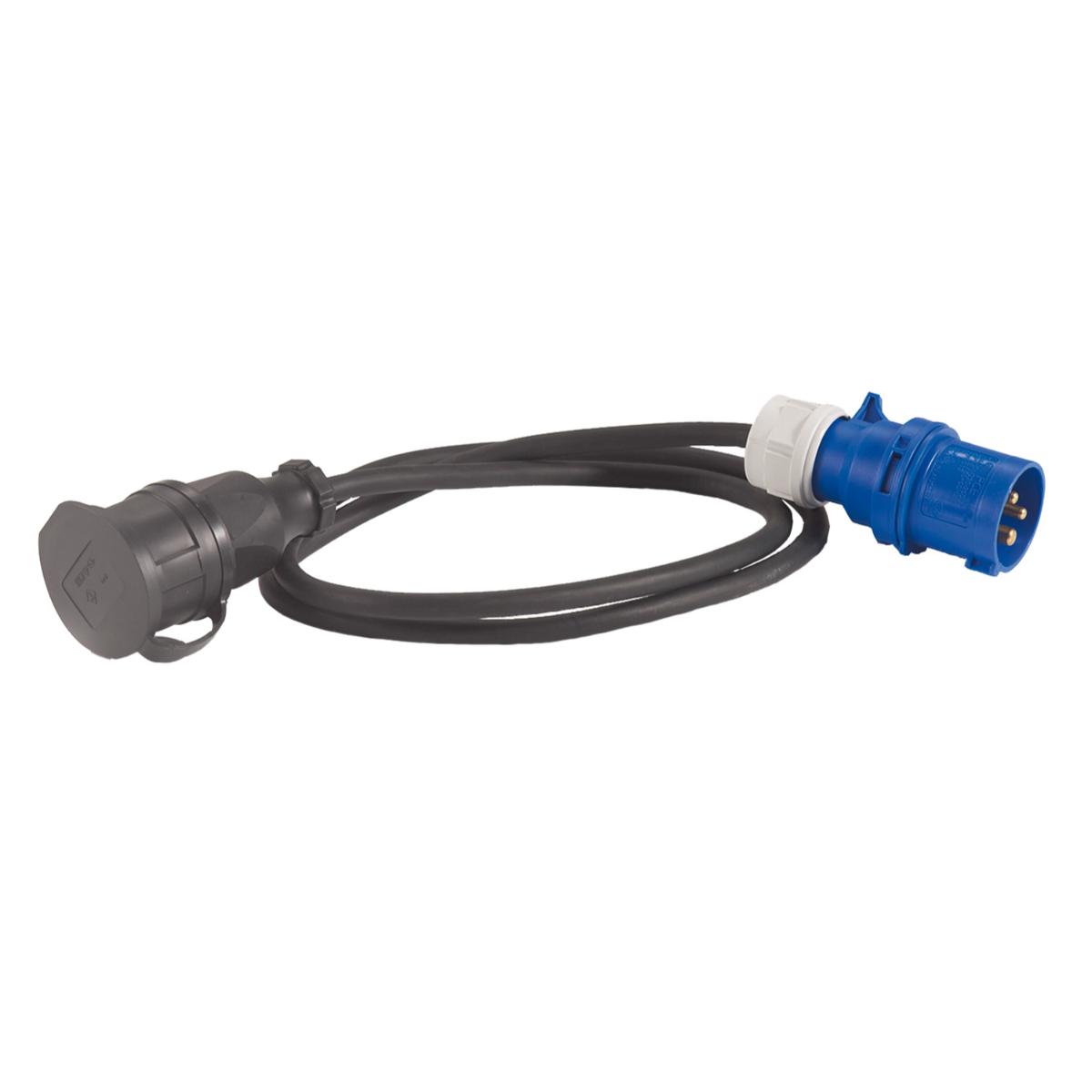 HEDI CEE-Adapterkabel CEE 3x16A/250V auf Schutzkontakt 250V