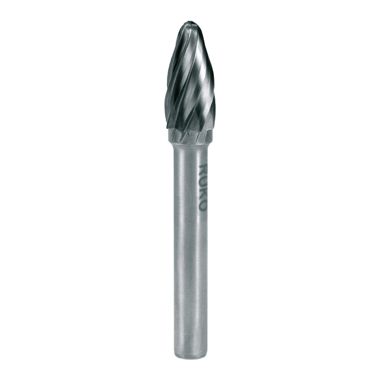 RUKO Hartmetall-Frässtift Form F Rundbogen (RBF) - mit Alu-Verzahnung