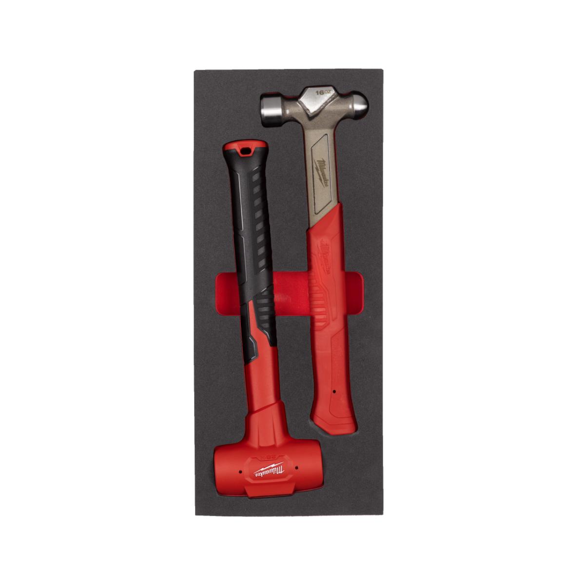 Milwaukee Englischer Schlosser- und Schonhammer Einlage 2-teilig für Werkstattwagen 78cm