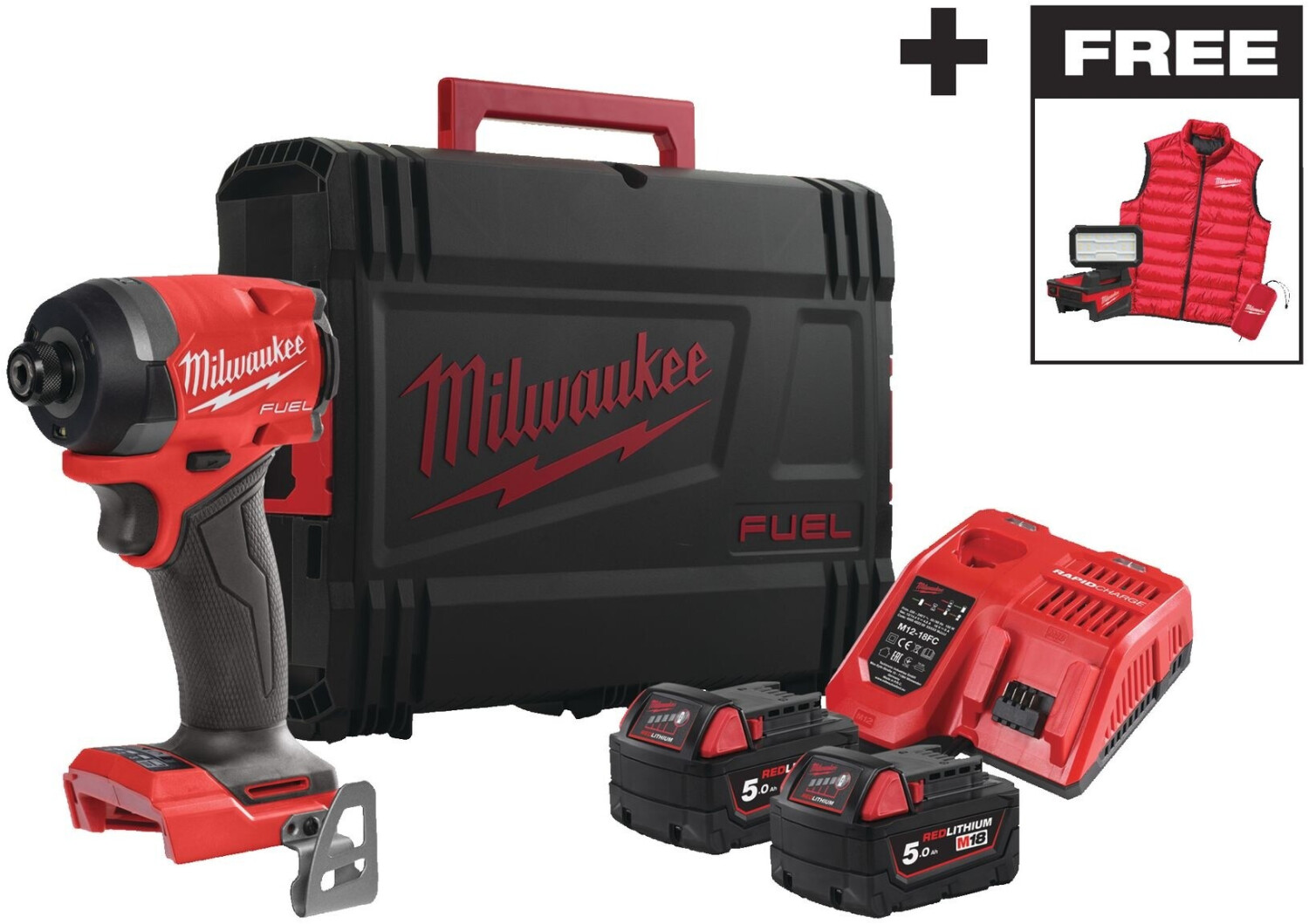 Milwaukee Akku-Schlagschrauber IN2 M18FID3MC-502X + PSA